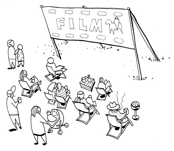 Letní kino v Kasárnách Karlín
